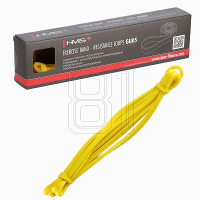 33. Exercise rubbers HMS GU05 YELLOW 6.4 x 4.5 x 2080 MM 17-33-020