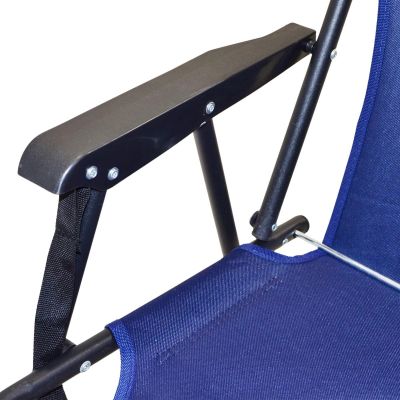 6. FOLDING TOURIST AND BEACH CHAIR WITH ARMRESTS 52X54X26/66CM BLUE