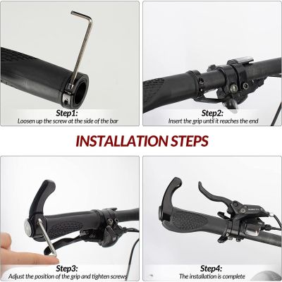 3. Rockbros bike grips black and gray