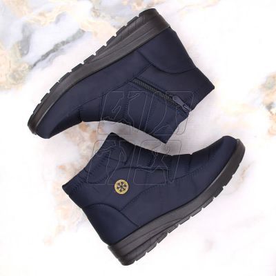 4. News W EVE437B wedge snow boots, navy blue