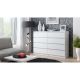 4. M8 MALWA CHEST OF DRAWERS 140CM WHITE 8 DRAWERS