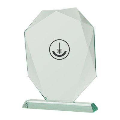 3. Engraved glass trophy with case