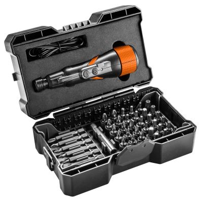 14. USB-C Cordless Screwdriver 3.6 V, Li-Ion, Plastic Case + Accessories