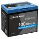 7. Qoltec LiFePO4 53714 Lithium Iron Phosphate Battery | 12.8V | 100Ah | 1280Wh | Bluetooth | BMS