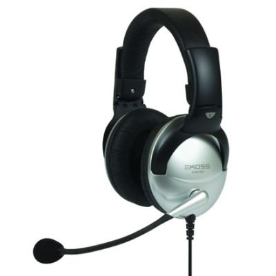 4. Koss SB45 Wired On-Ear Headphones Noise Cancelling Silver/Black