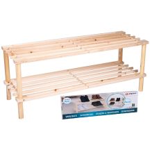 SHELVES 2-LEVEL WOODEN SHOE RACK ALPINA