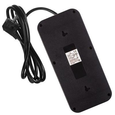3. MACLEAN POWER STRIP, EXTENSION CORD 6 OUTLETS + 4XUSB, 110-240V AC 50/60HZ, 2.1A MAX 2500W, 1.5M, BLACK MCE389 B