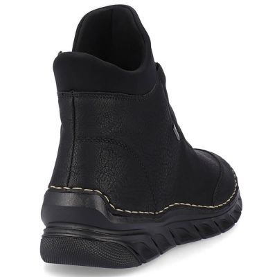 10. Women's insulated black ankle boots Rieker 55069-00