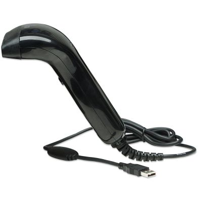 4. Manhattan 401517 Barcode Reader Handheld 1D CCD Barcode Reader Black