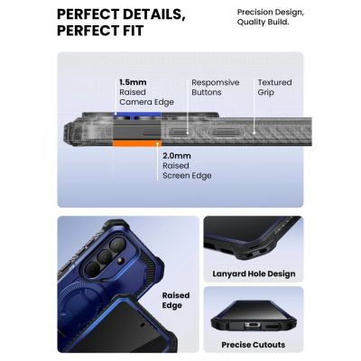 9. Supcase ArmorBox Mag MagSafe Case for Samsung Galaxy S26 - Navy Blue and Black