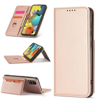 3. Magnet Card Case Case for Samsung Galaxy A12 5G Pouch Wallet Card Holder Pink