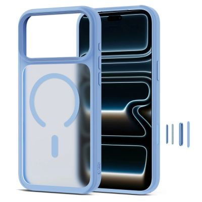 2. Tech-Protect Magmat Magsafe CC Case for iPhone 18 Pro Max / 17 Pro Max - Light Blue Matte