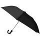 2. Compact semi-automatic umbrella with curved handle, black SEMI LINE