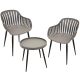 BALCONY FURNITURE SET TABLE AND 2 ANTHRACITE CHAIRS