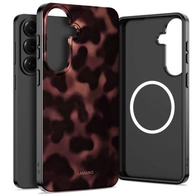 Tech-Protect Lamano MagSafe Case for Samsung Galaxy S26+ - Brown and Black