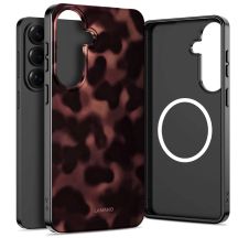 Tech-Protect Lamano MagSafe Case for Samsung Galaxy S26+ - Brown and Black