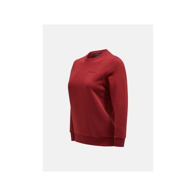 6. Peak Performance W Original Small Logo Crew Burgundy Sweatshirt