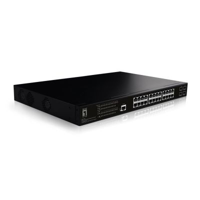 3. LevelOne GB/L2 Managed PoE+ Switch 28-Port 19" 390W 1Gbps