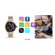 19. VELTORI VT340-1 Women's Smartwatch Gold Bracelet + Pink Silicone Strap