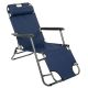 11. MULTIPLE-POSITION LEVEL CHAIR WITH HEADREST, NAVY BLUE