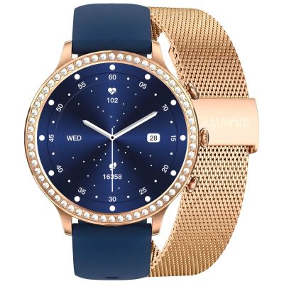 Smartwatch Gravity Rose Gold Strap and Bracelet GT5-6