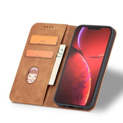 7. Magnet Fancy Case Case for iPhone 13 Pro Max Pouch Card Wallet Card Holder Brown