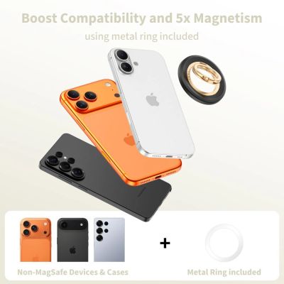 5. Tech-Protect MMR700 Lamano MagSafe Magnetic Phone Holder - Black and Gold