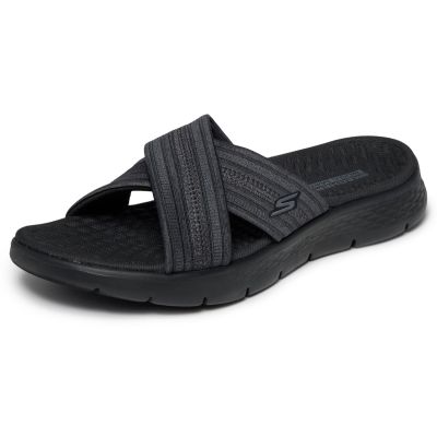 5. Skechers Women's Flip-Flops GO WALK FLEX SANDAL IMPRESSED 141420 BKGY