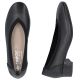 3. Women's leather pumps with low heels, black, Rieker 43452-00