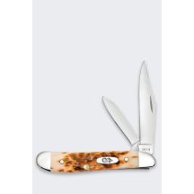 Case Peanut SS Amber Bone pocket knife