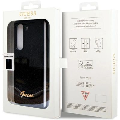 7. Guess Glitter Script case for Samsung Galaxy Z Fold 5 - black