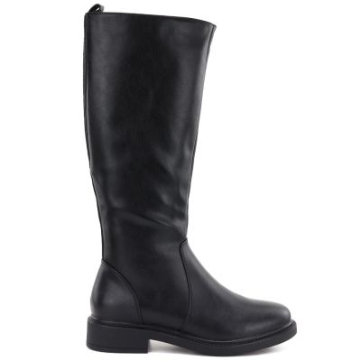 2. Women's leather boots, classic black Sergio Leone KZ-528-S