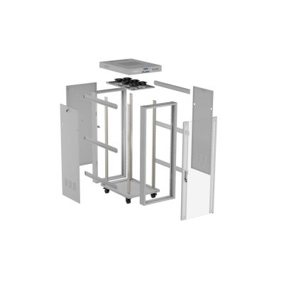 7. LANBERG FLOOR RACK CABINET 19" 42U 600X1000 GRAY