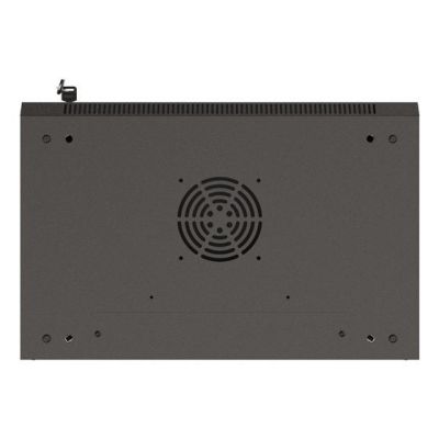 10. Wall-mounted rack installation cabinet 19" 4U 540x350 black glass door LANBERG (flat pack)