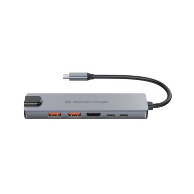 3. Conceptronic DONN29G Wired Docking Station USB 3.2 Gen 2 (3.1 Gen 2) Type-C Gray