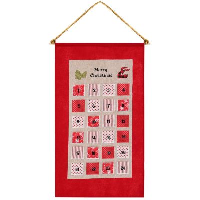 16. ADVENT CALENDAR 56x87CM RED