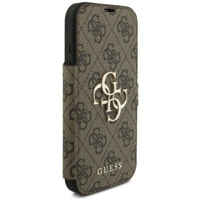 4. Guess Book 4G Metal Logo Case for iPhone 18 Pro / 17 Pro - Brown