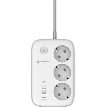 Forcell F-Energy power strip 3x schuko, USB-C 30W, 3x USB-A QC3.0 PD WiFi Tuya 2500W 10A
