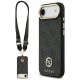 Guess 4G Strass Logo & Big Strap Metal Buttons MagSafe Case for iPhone Air - Black