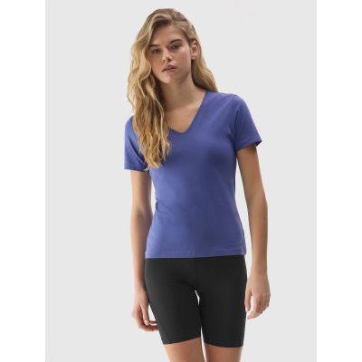 2. Women's plain organic cotton T-shirt 4F