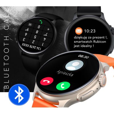 5. Men's Smartwatch RUBICON RNCF12 Titanium/Orange SMARUB245