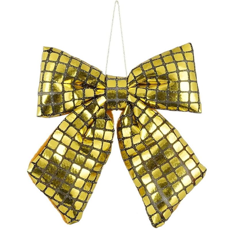 4. DECORATIVE GOLD BOW 15x17CM MICA