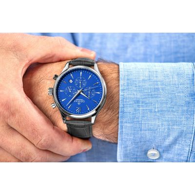 3. Men's Watch Giewont Chronograph Sapphire Black and Blue GW6310-A3