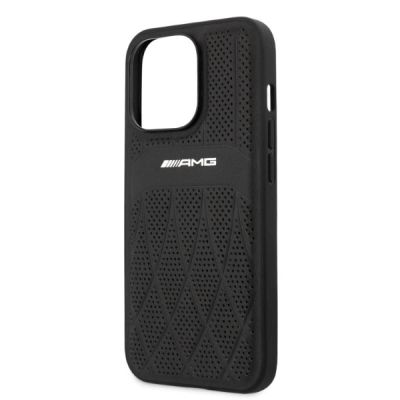 6. AMG Leather Curved Lines case for iPhone 13 Pro Max - black