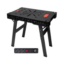 AWTOOLS FOLDABLE WORKBENCH QUICK ASSEMBLY WITH POWER STRIP