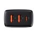 2. BASEUS 2XUSB WALL CHARGER, USB-C (BLACK)