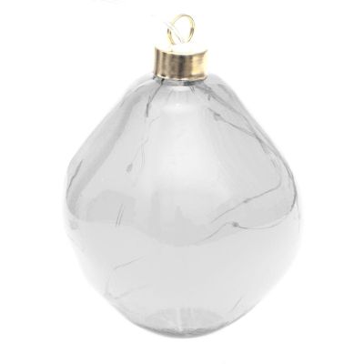 20. GLASS BALL MATRIX DROP LED 10CM SILVER