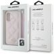 7. Karl Lagerfeld Quilted Initial Logo & Chain Strap iPhone 16 Case - Pink