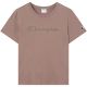 2. Champion Women's Short Sleeve T-shirt Dark Beige 119125 MS513