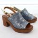21. Women’s Denim Block-Heel Sandals with Gold-Tone Details M.Daszyński MR23126-7